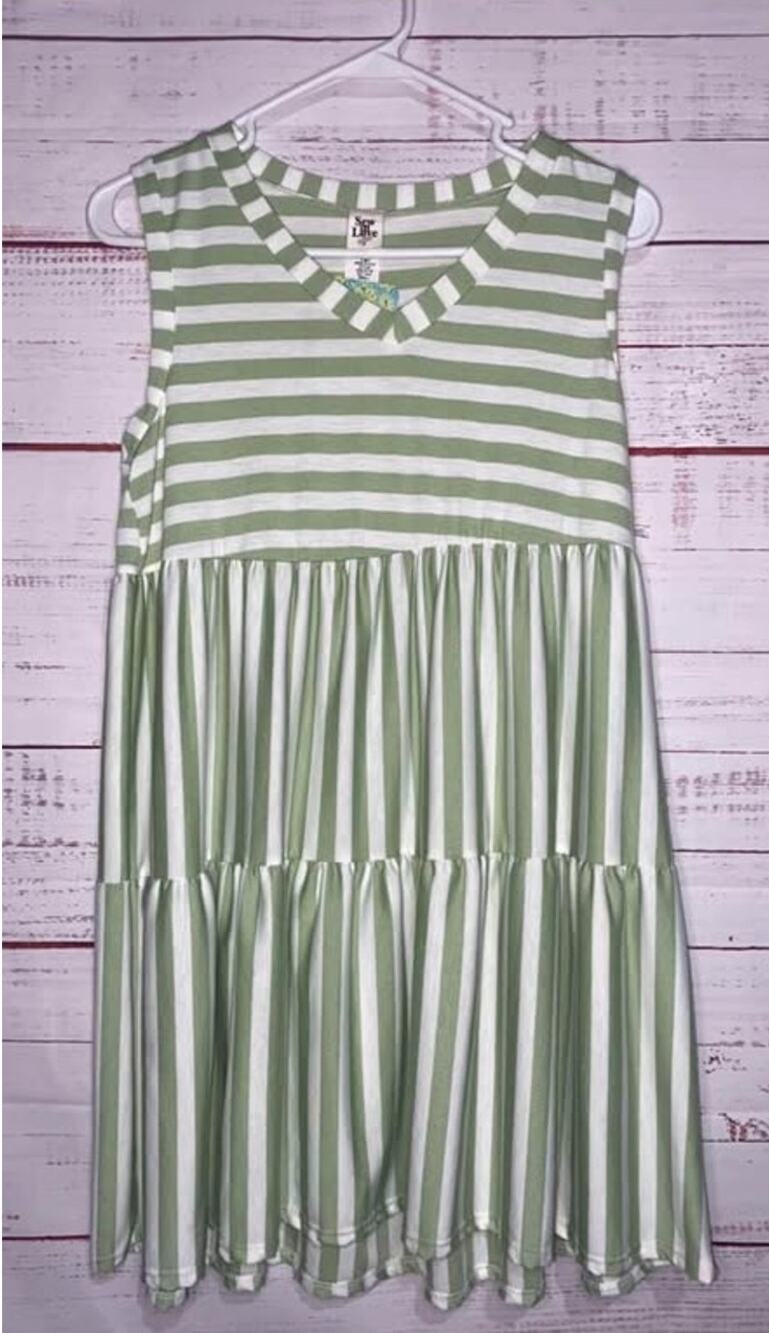 Sew In Love Boutique | Summer In The Hamptons Green & White Tank | New With Tags
